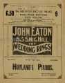 Advertisements for Sheffield Picture Palace, Union Street; John Eaton, goldsmith and jeweller, No. 53 Snig Hill and John Hoyland and Son Ltd., pianoforte dealers, No. 114 Barkers Pool