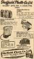 Advertisement for Christmas gifts from Sheffield Photo. Co. Ltd., No. 6 Norfolk Row
