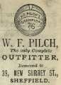 View: y15422 Advertisement for W. F. Pilch, outfitter, No. 39 New Surrey Street