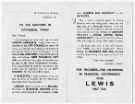 Election leaflet of Isidore Lewis, Labour party candidate in the municipal elections for the Cathedral ward Election leaflet of Isidore Lewis, Labour party candidate in the municipal elections for the Cathedral ward