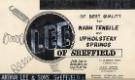 Draft advertisement for spring wire of best quality for high tensile and upholstery springs, (Lee of Sheffield Ltd.) Arthur Lee and Sons Ltd., steel manufacturers, [Crown Steel and Wire Mills, Bessemer Road]