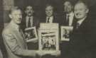 Councillor Bill Jordan presenting a photograph of the Sheffield stand at the 1987 Design Engineering Show at Birmingham, to Sheffield business representatives Councillor Bill Jordan presenting a photograph of the Sheffield stand at the 1987 Design Engineering Show at Birmingham, to Sheffield business representatives