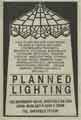 Advertisement for Planned Lighting, lighting shop, No. 166 Infirmary Road