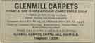 Advertisement for Christmas sale at Glenmill Carpets, Spital Hill