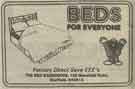 Advertisement for The Bed Warehouse, No. 108 Mansfield Road