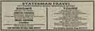 Advertisement for tours and London shows by Statesman Travel, No. 277 Chesterfield Road