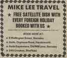 Advertisement for Mike Lee Travel, travel agents, No. 245 Crookes
