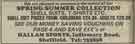 Advertisement for Hallam Sports, sports shop, junction of Infirmary Road and Bedford Street Advertisement for Hallam Sports, sports shop, junction of Infirmary Road and Bedford Street