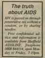 Advertisement for AIDSLINE Advertisement for AIDSLINE