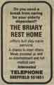 Advertisement for The Briary Rest Home Advertisement for The Briary Rest Home