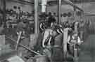 Francis Newton and Sons Ltd., Portobello Works [Portobello Street] - grinders at work in the Table Cutlery Department