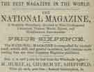 Advertisement for The National Magazine: a monthly miscellany devoted to non professional literature, drama, music, sports and miscellaneous amusements, available from M. Hurst, No. 23 Church Street Advertisement for The National Magazine: a monthly miscellany devoted to non professional literature, drama, music, sports and miscellaneous amusements, available from M. Hurst, No. 23 Church Street