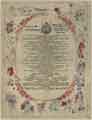 Visit of Queen Victoria to Sheffield - official programme commemorative cloth