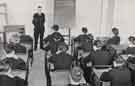 Sheffield Police Force practitioner constables receiving instruction in the Training School, Police Headquarters, Castle Green Sheffield Police Force practitioner constables receiving instruction in the Training School, Police Headquarters, Castle Green