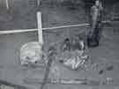 Sheffield Fire Brigade: Liquefied fuel cylinder which exploded during a fire involving a contractors hut - part of the cylinder was found embedded in the ground 125 yards from the incident Sheffield Fire Brigade: Liquefied fuel cylinder which exploded during a fire involving a contractors hut - part of the cylinder was found embedded in the ground 125 yards from the incident