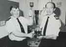 South Yorkshire County Fire Service: Chief Fire Officer H. E. Wright (right) receiving the Holmatro Bowls Championship Trophy