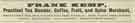 Advertisement for Frank Kemp, practical tea blender, coffee, fruit and spice merchant Advertisement for Frank Kemp, practical tea blender, coffee, fruit and spice merchant