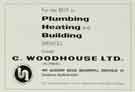 Advertisement for C. Woodhouse Ltd., plumbing, heating and building services, No. 499 Glossop Road, Broomhill Advertisement for C. Woodhouse Ltd., plumbing, heating and building services, No. 499 Glossop Road, Broomhill
