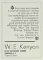 Advertisement for W. E. Kenyon, motor engineers, Nos. 95 - 99 Division Street