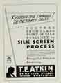 Advertisement for T. E. Atkinson Advertising Ltd., advertising agents, No. 94 Matilda Street