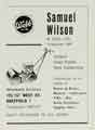 Advertisement for Samuel Wilson and Son Ltd., agricultural implement engineers and agents, Nos. 125 - 137 West Street