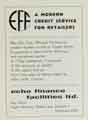 Advertisement for Echo Finance Facilities Ltd., Paget's Building, Charles Lane