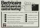 Advertisement for Electricaire, ducted warm air central heating, Yorkshire Electricity Board