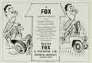 Advertisement for Walter Fox and Partners Ltd., sheet metal workers, No. 16 Suffolk Road